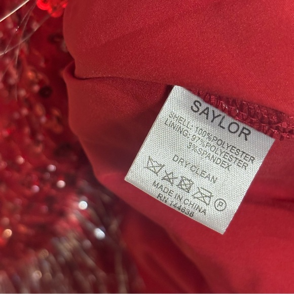 SAYLOR Caitriona Mini Dress in Ruby Size S - Picture 5 of 8